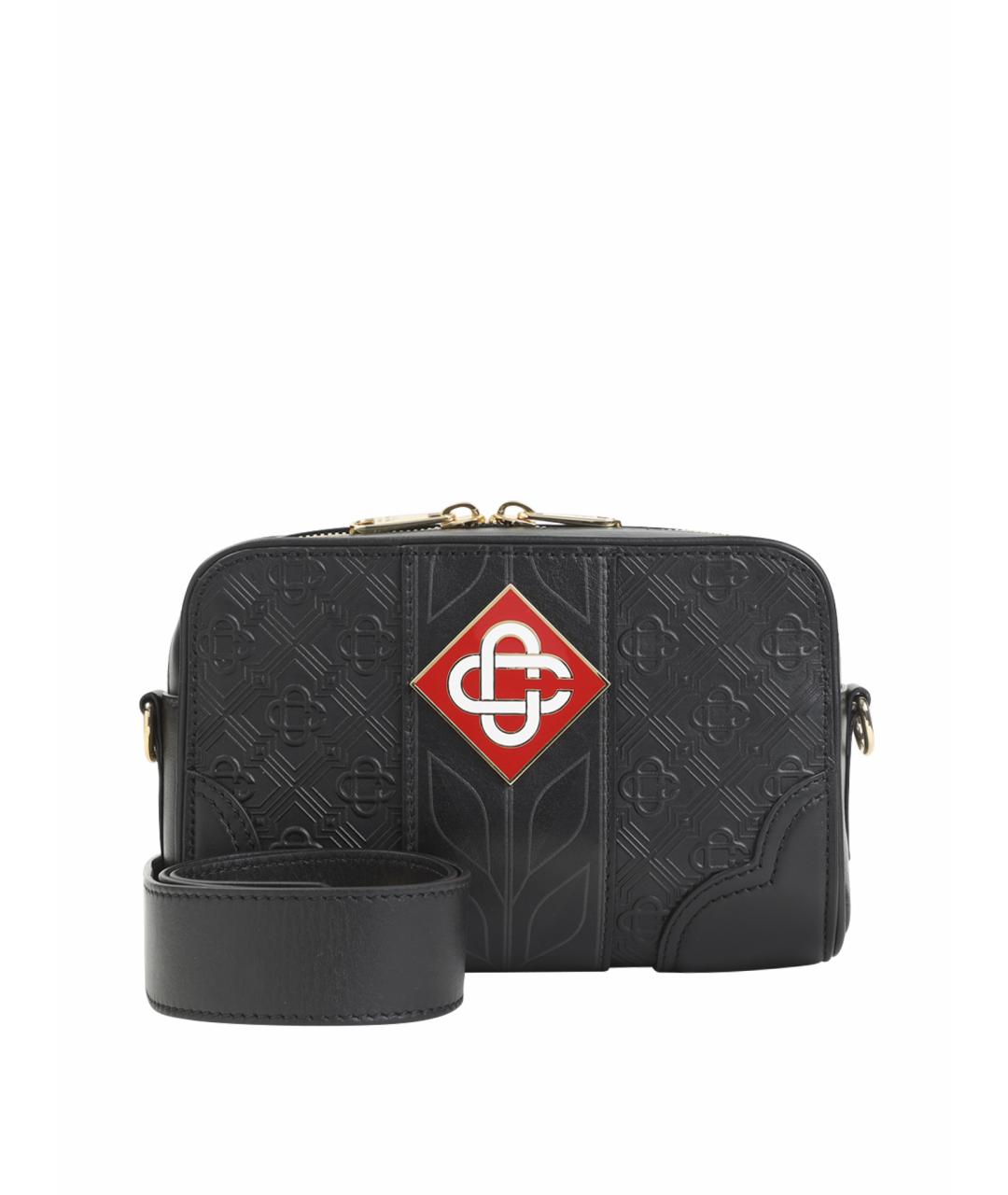 CASABLANCA Черная кожаная сумка на плечо, фото 1