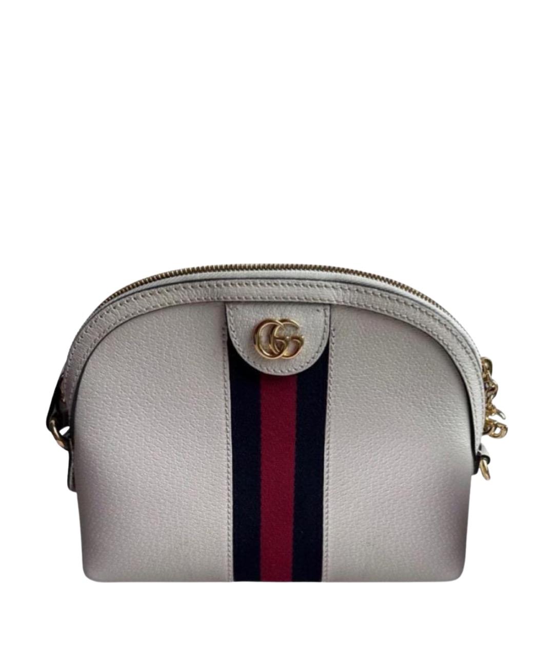 GUCCI Белая кожаная сумка через плечо, фото 1