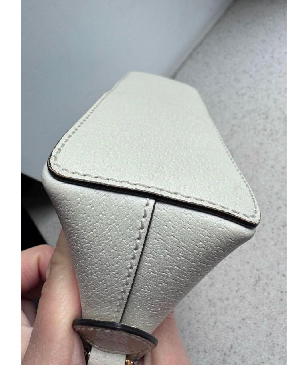 GUCCI Белая кожаная сумка через плечо, фото 5