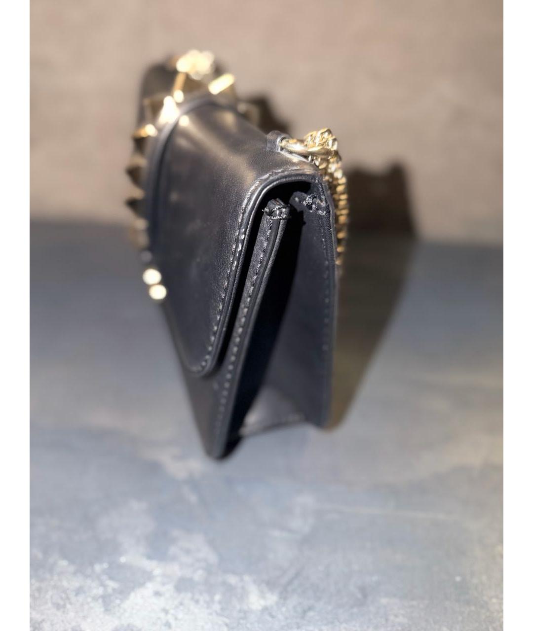 VALENTINO Черная кожаная сумка через плечо, фото 2