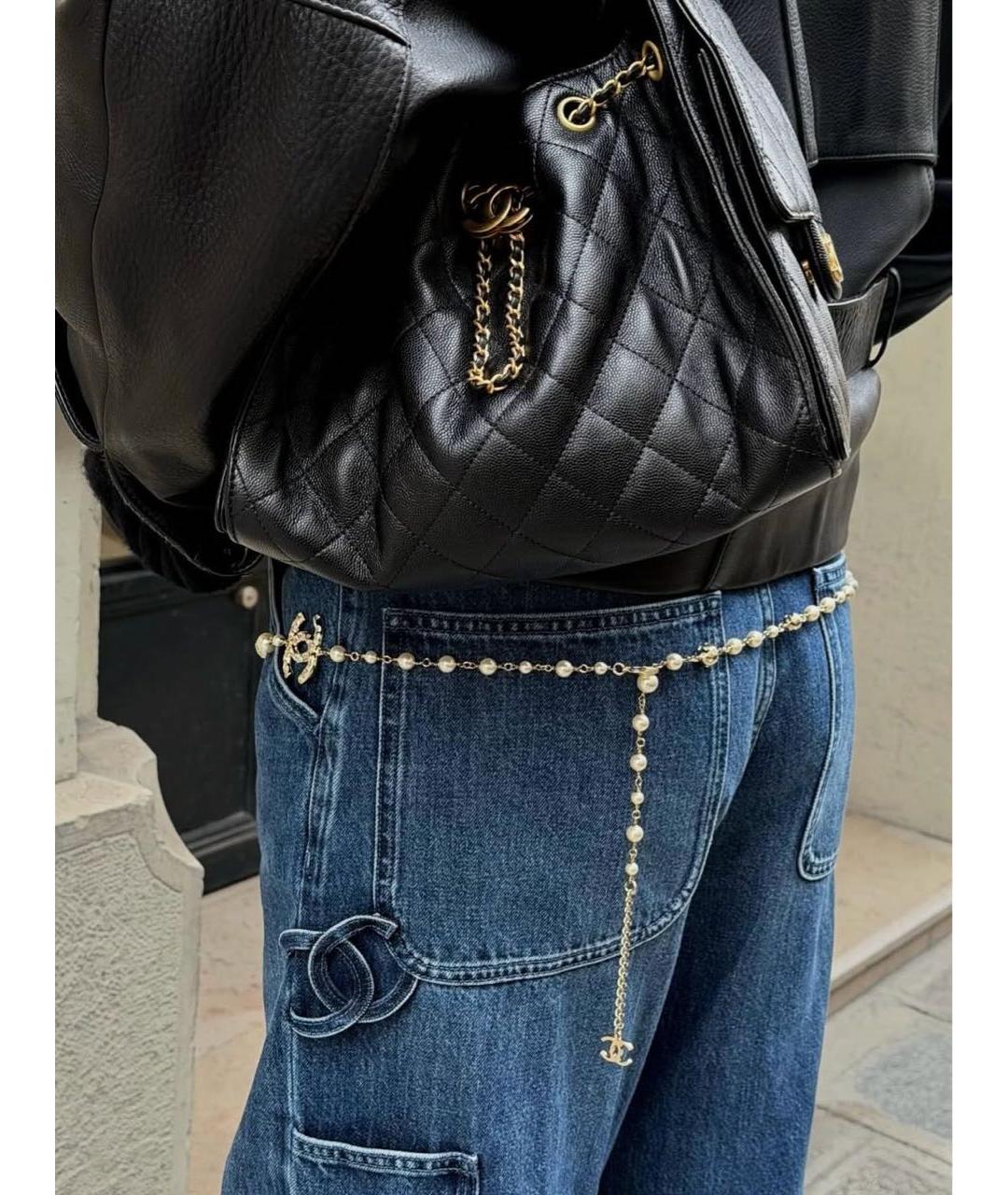 CHANEL Черная кожаная сумка через плечо, фото 4