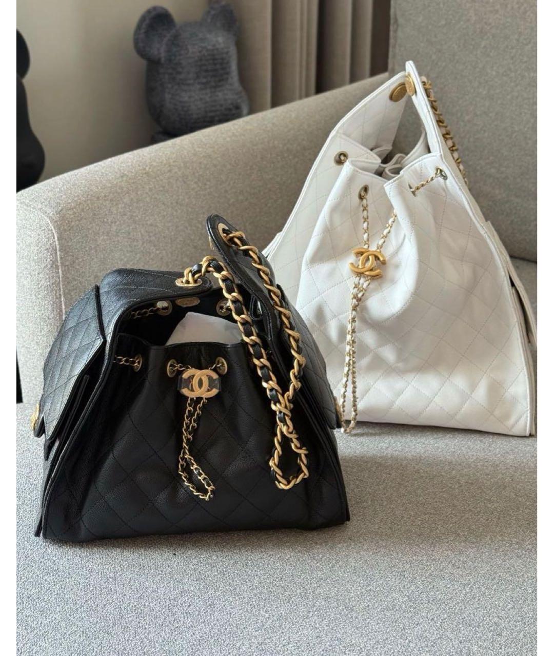 CHANEL Черная кожаная сумка через плечо, фото 7