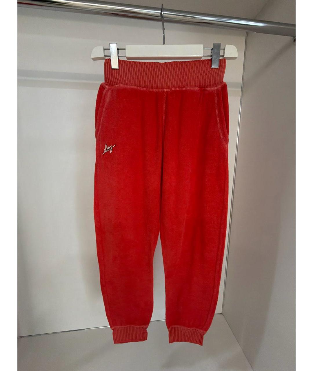 DSQUARED2 Оранжевое хлопковые спортивные брюки и шорты, фото 6