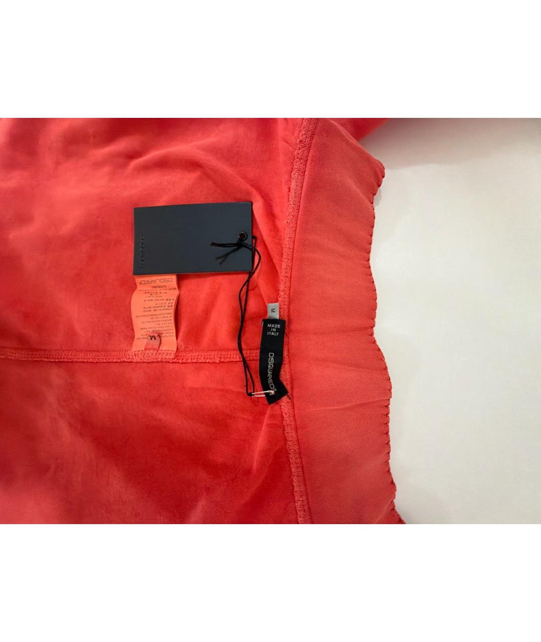 DSQUARED2 Оранжевое хлопковые спортивные брюки и шорты, фото 3