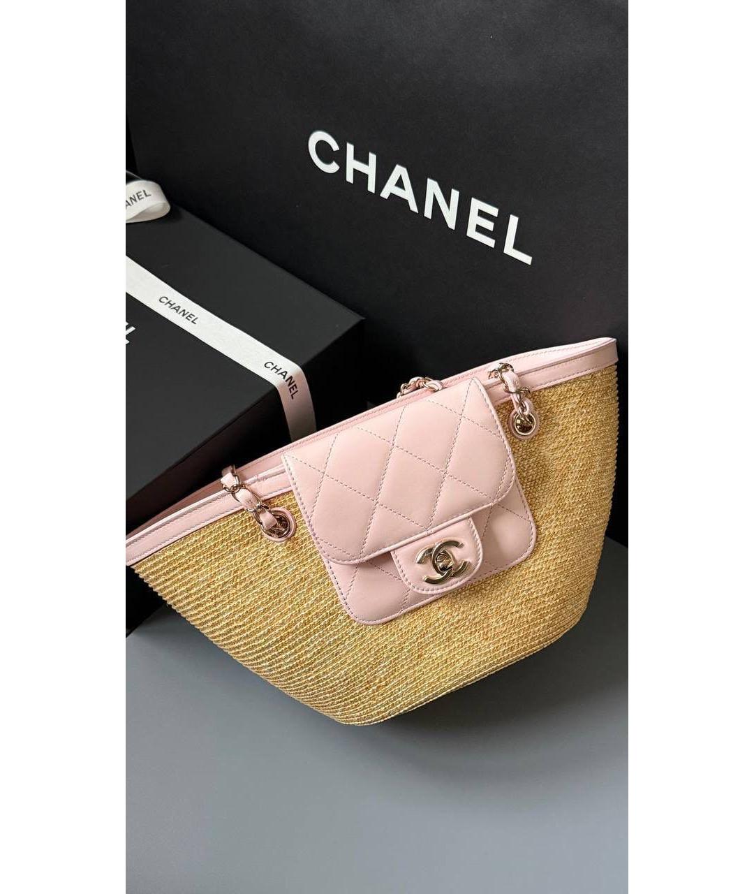 CHANEL Розовая сумка тоут, фото 4