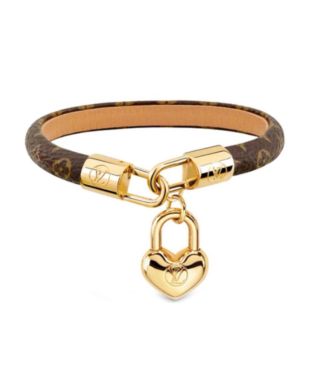 LOUIS VUITTON Коричневый кожаный браслет, фото 1