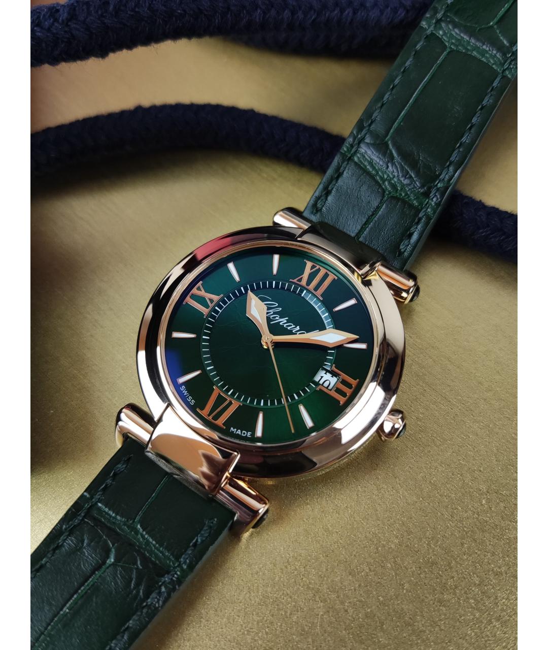 CHOPARD Зеленые часы из розового золота, фото 2