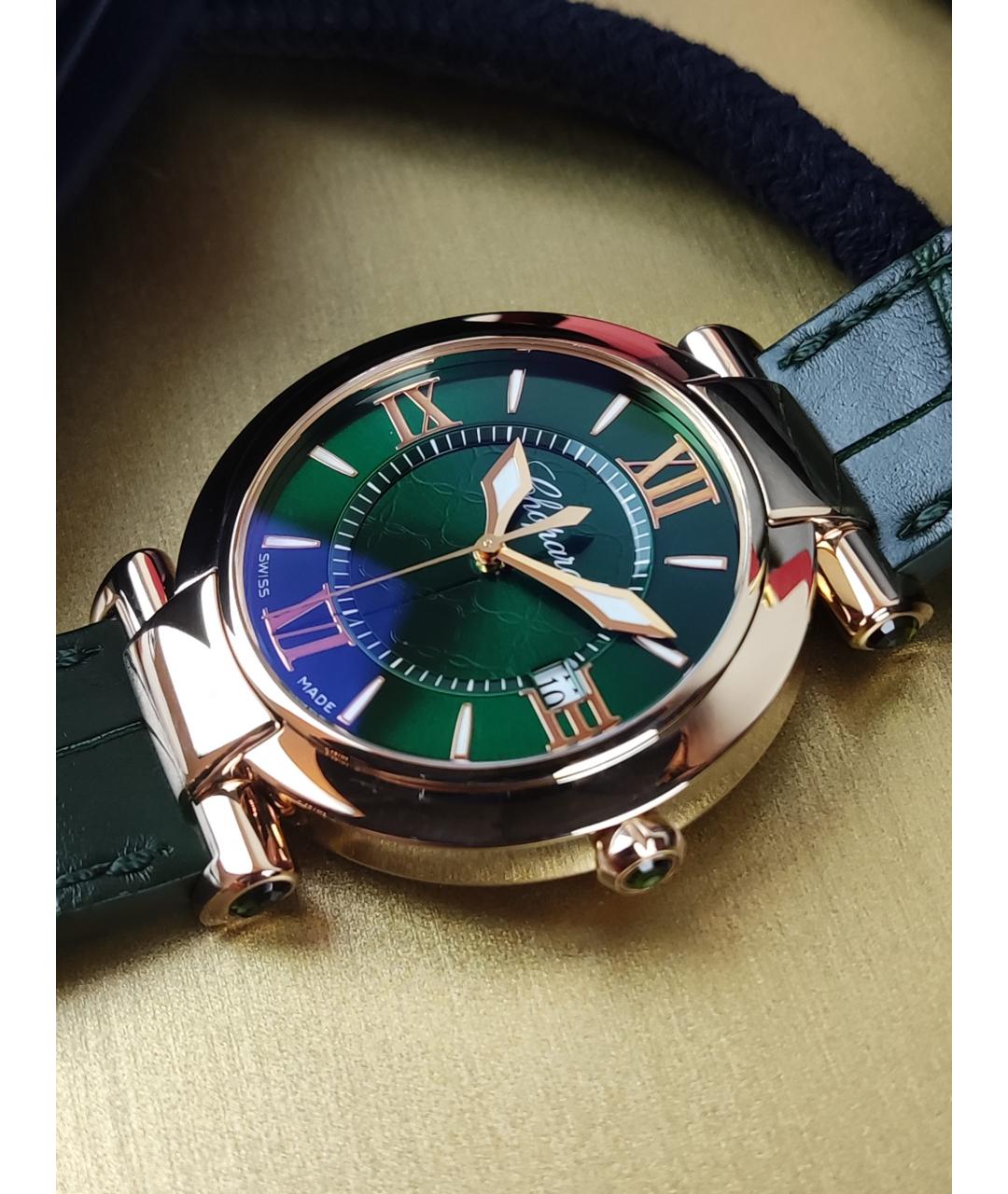 CHOPARD Зеленые часы из розового золота, фото 3