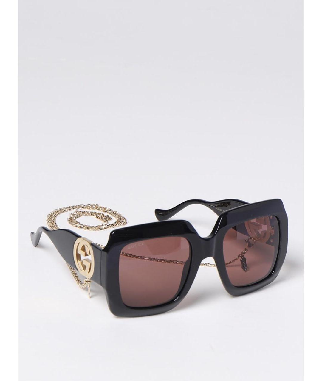 GUCCI Черные пластиковые солнцезащитные очки, фото 4