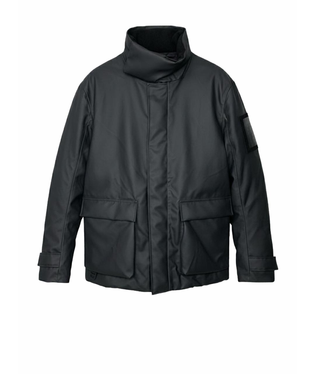 RAINS Черная полиэстеровая куртка, фото 1