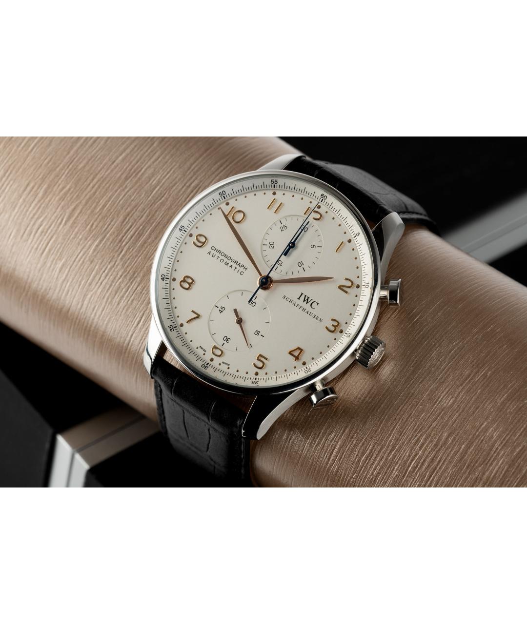 IWC Белые стальные часы, фото 2