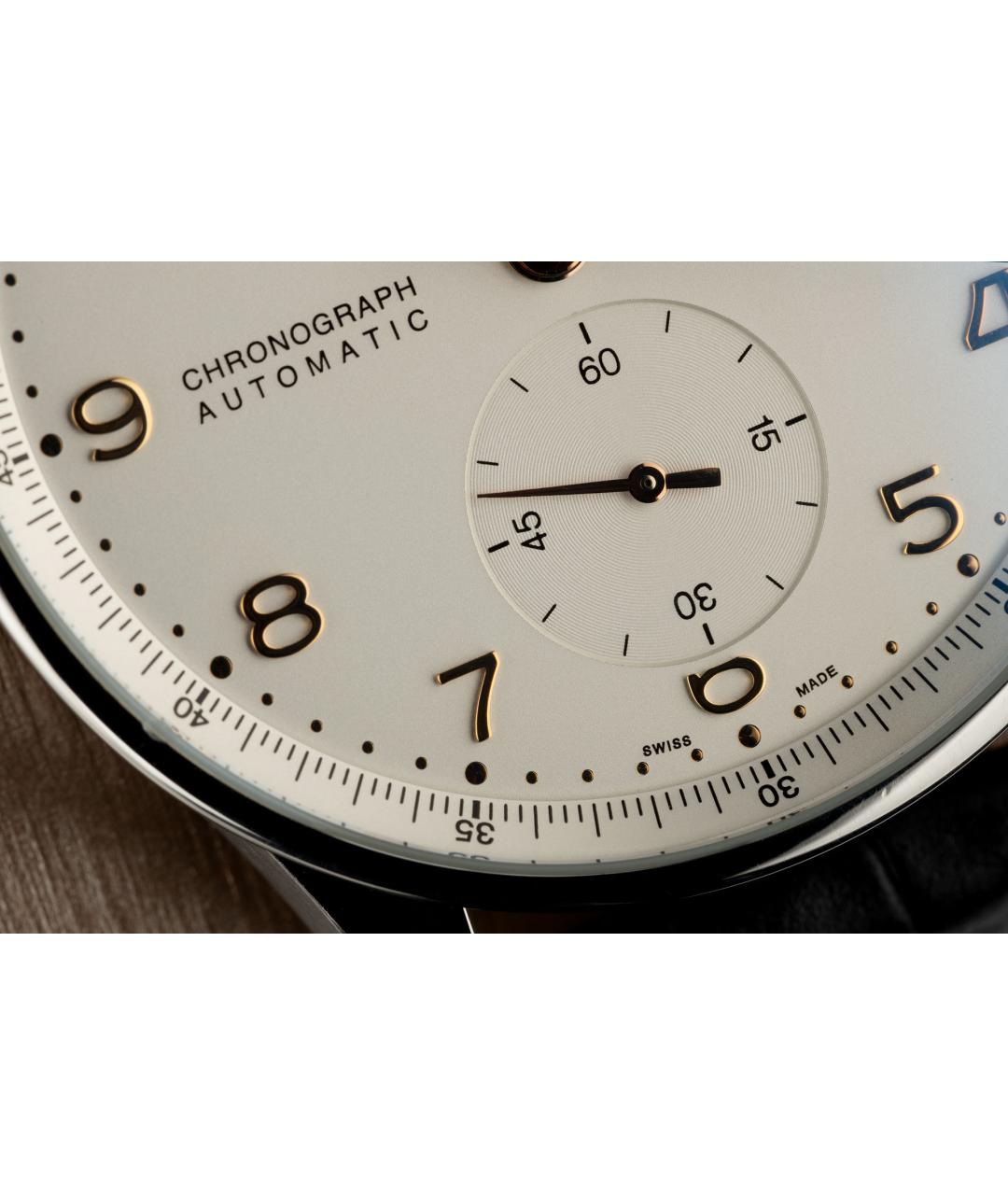 IWC Белые стальные часы, фото 5