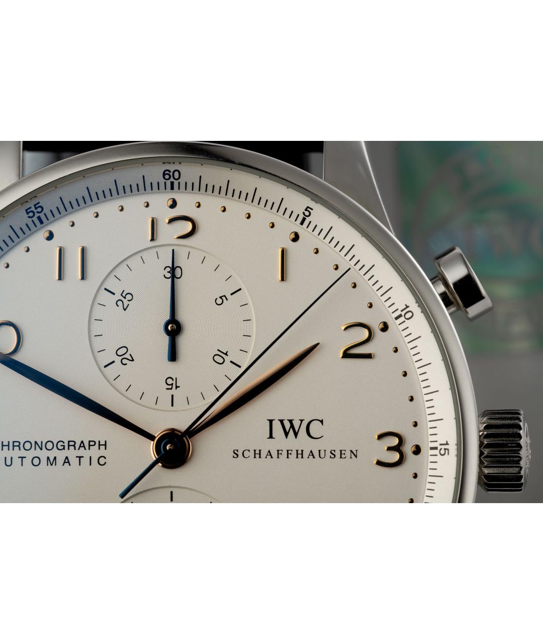 IWC Белые стальные часы, фото 3