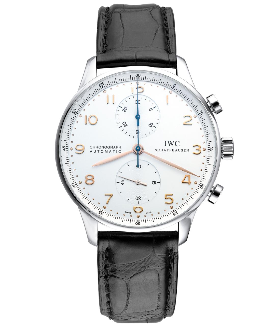 IWC Белые стальные часы, фото 1