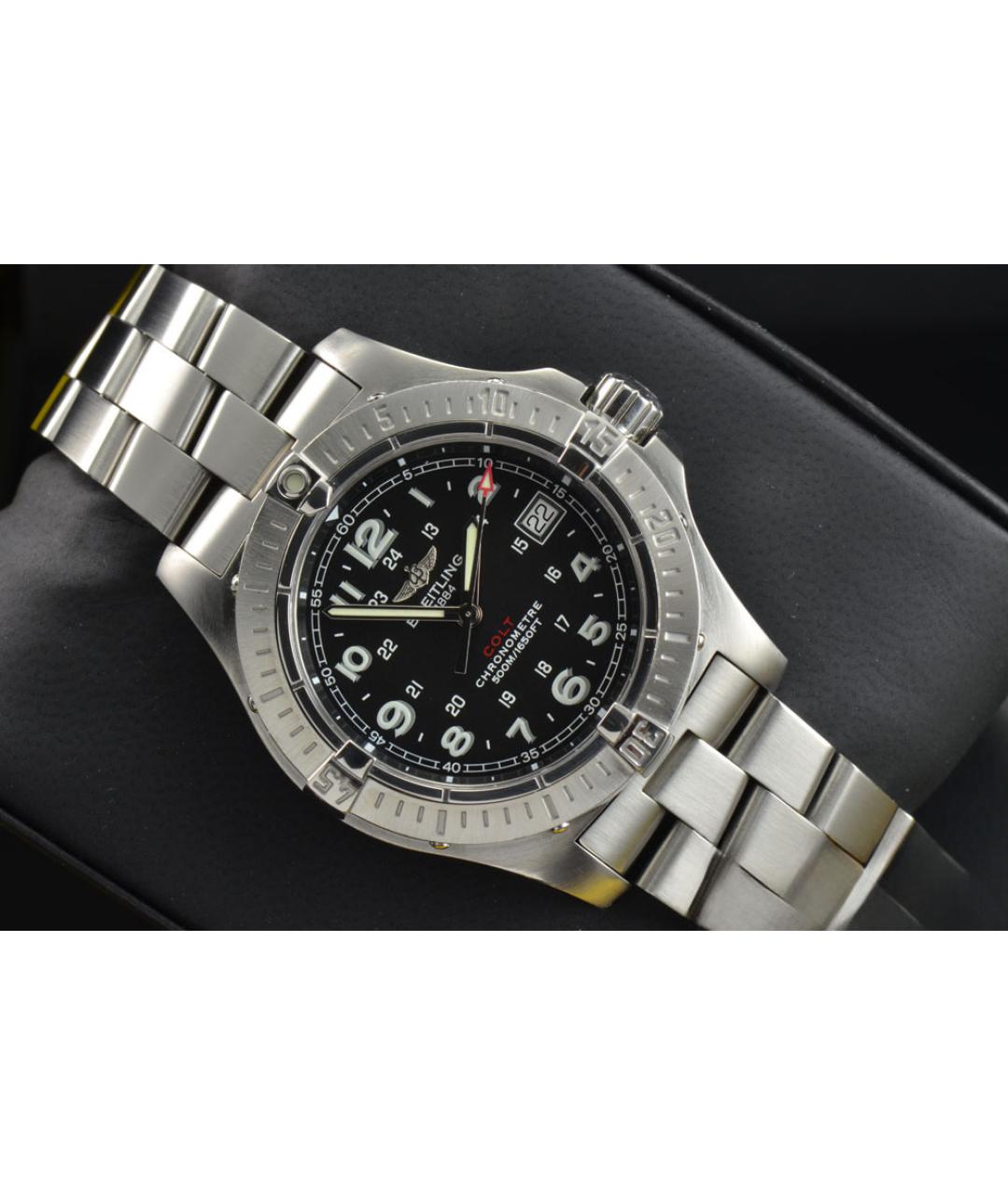 BREITLING Черные стальные часы, фото 2