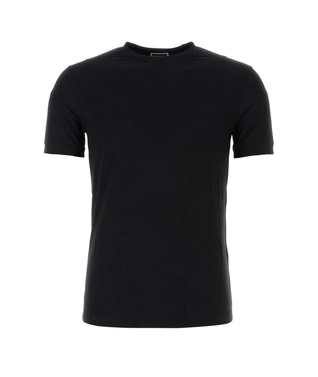GIORGIO ARMANI Черная вискозная футболка, фото 1