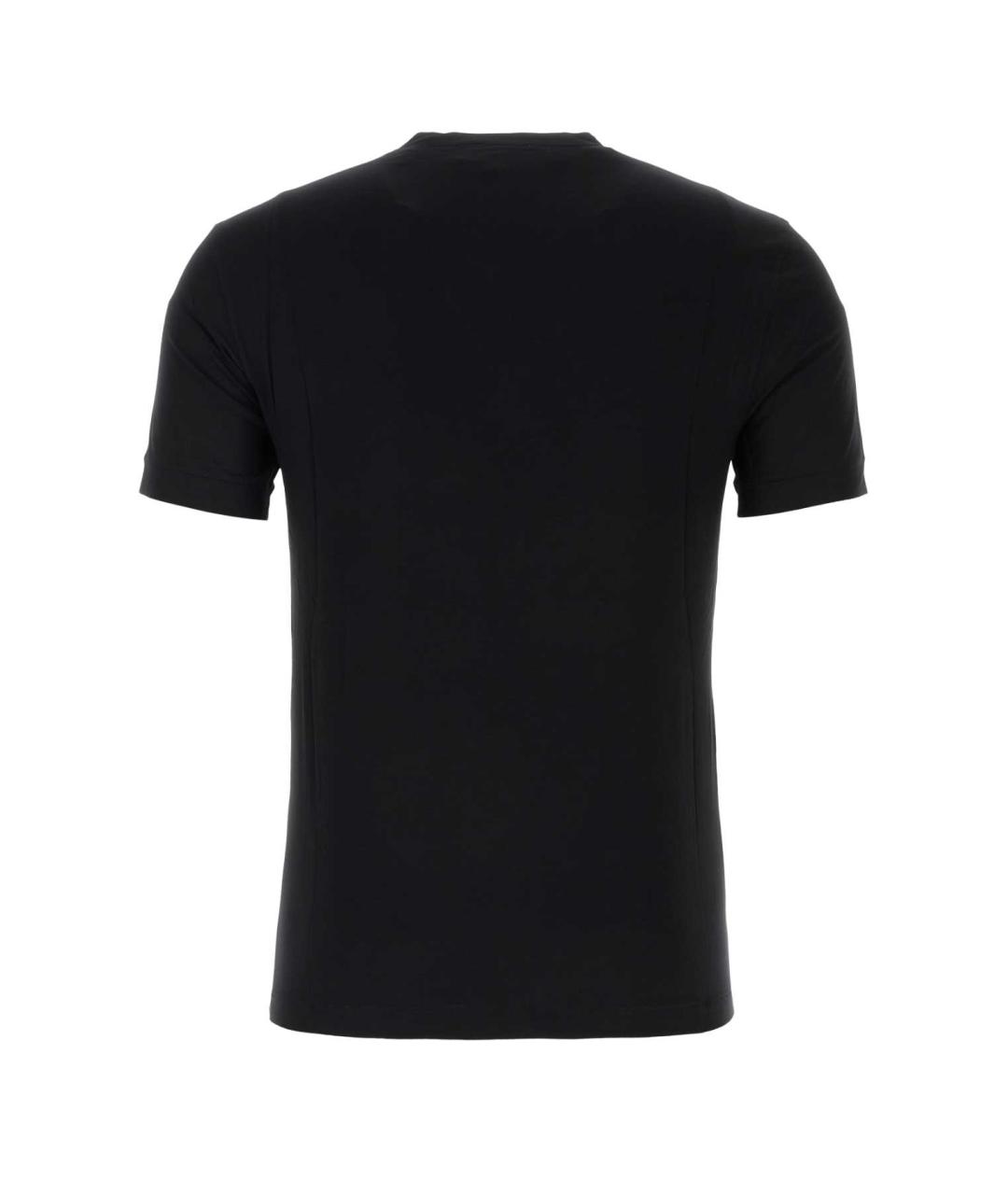 GIORGIO ARMANI Черная вискозная футболка, фото 2