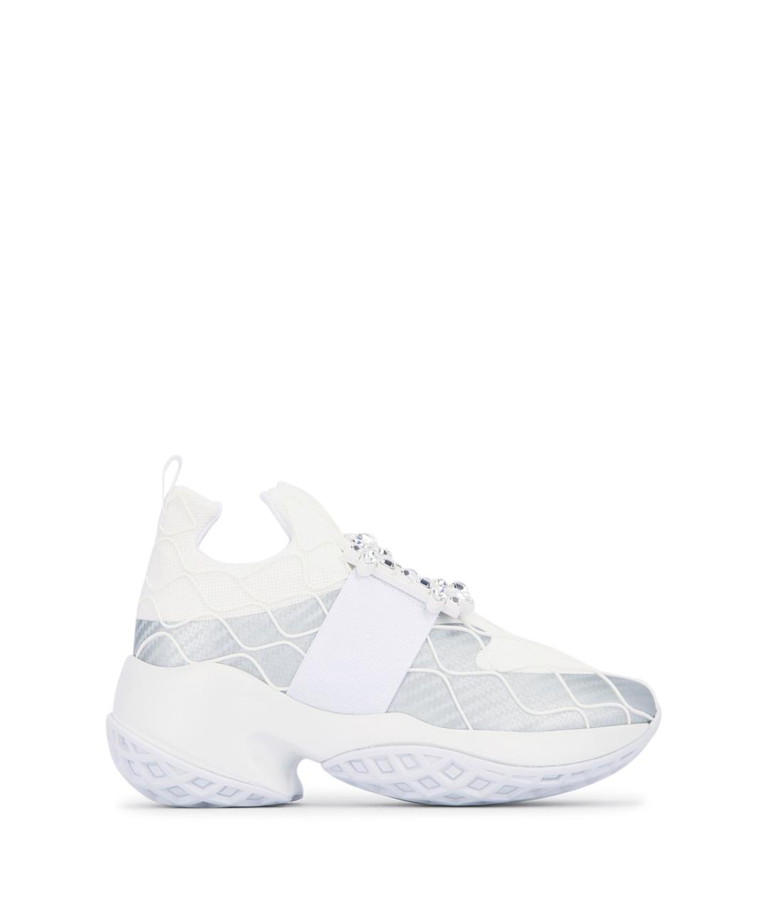 ROGER VIVIER Белые текстильные кроссовки, фото 1