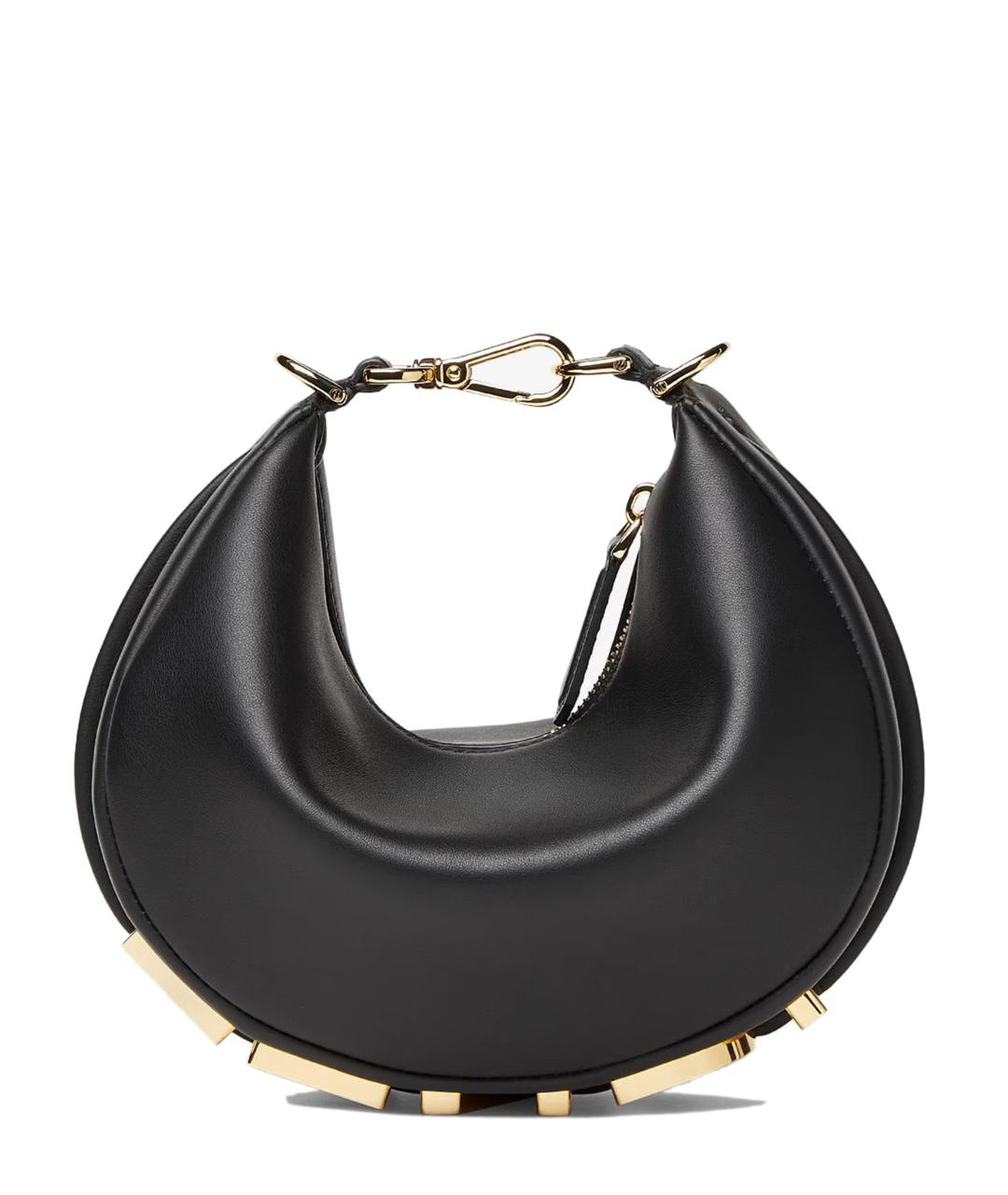 FENDI Черная кожаная сумка тоут, фото 1