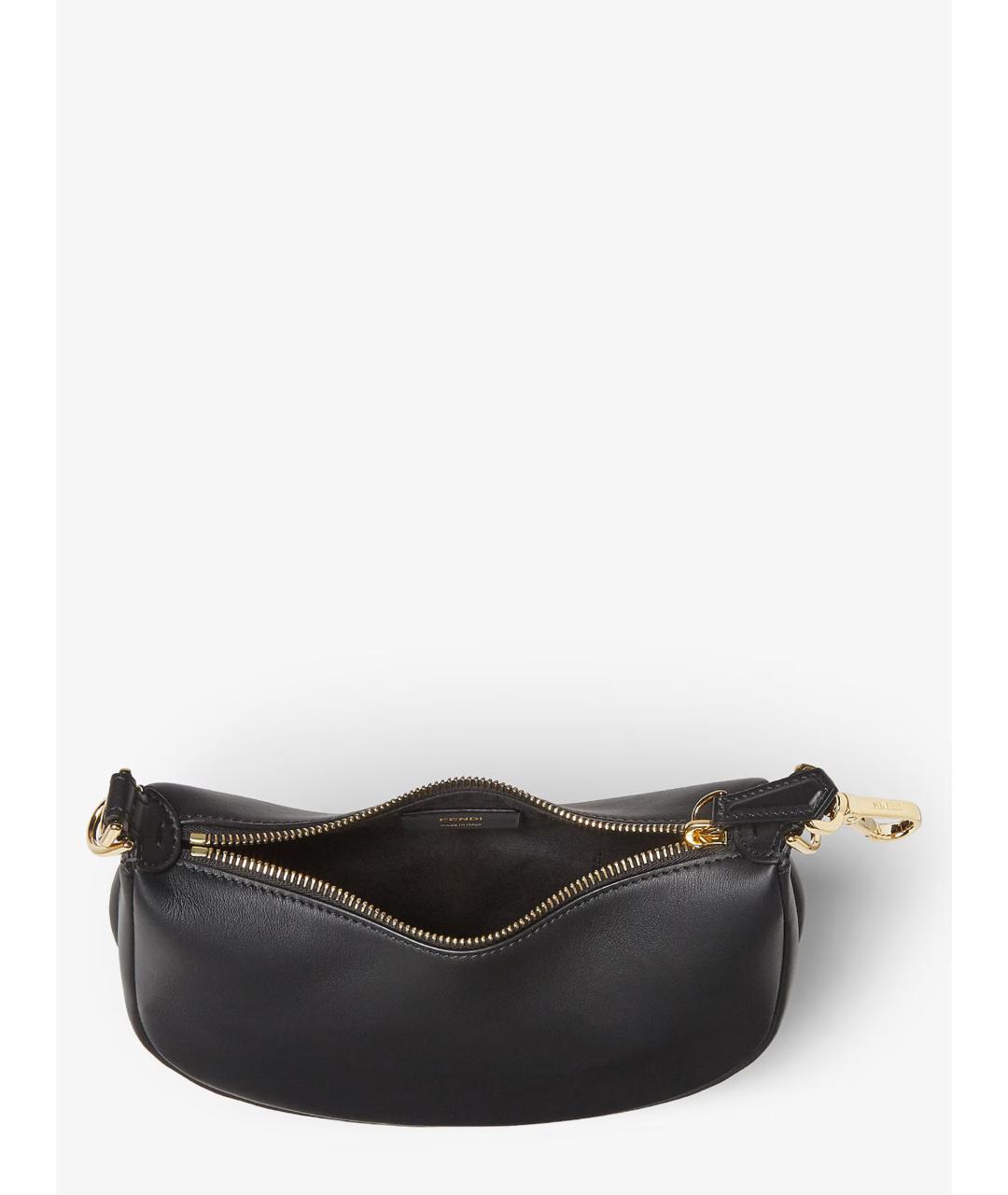 FENDI Черная кожаная сумка тоут, фото 3