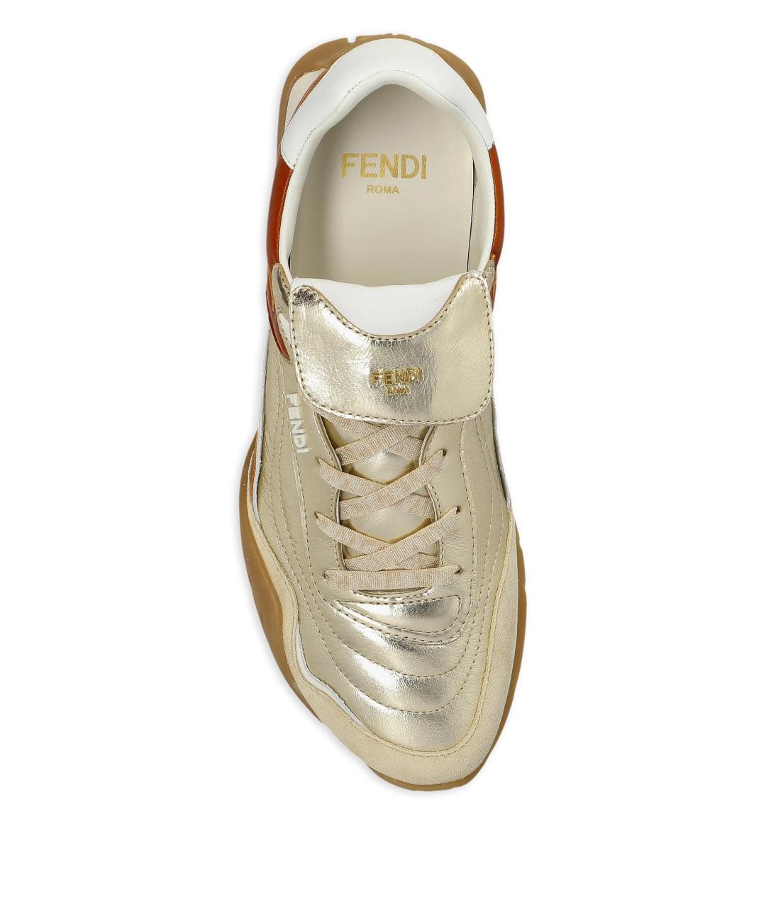 FENDI Мульти кожаные кеды, фото 4