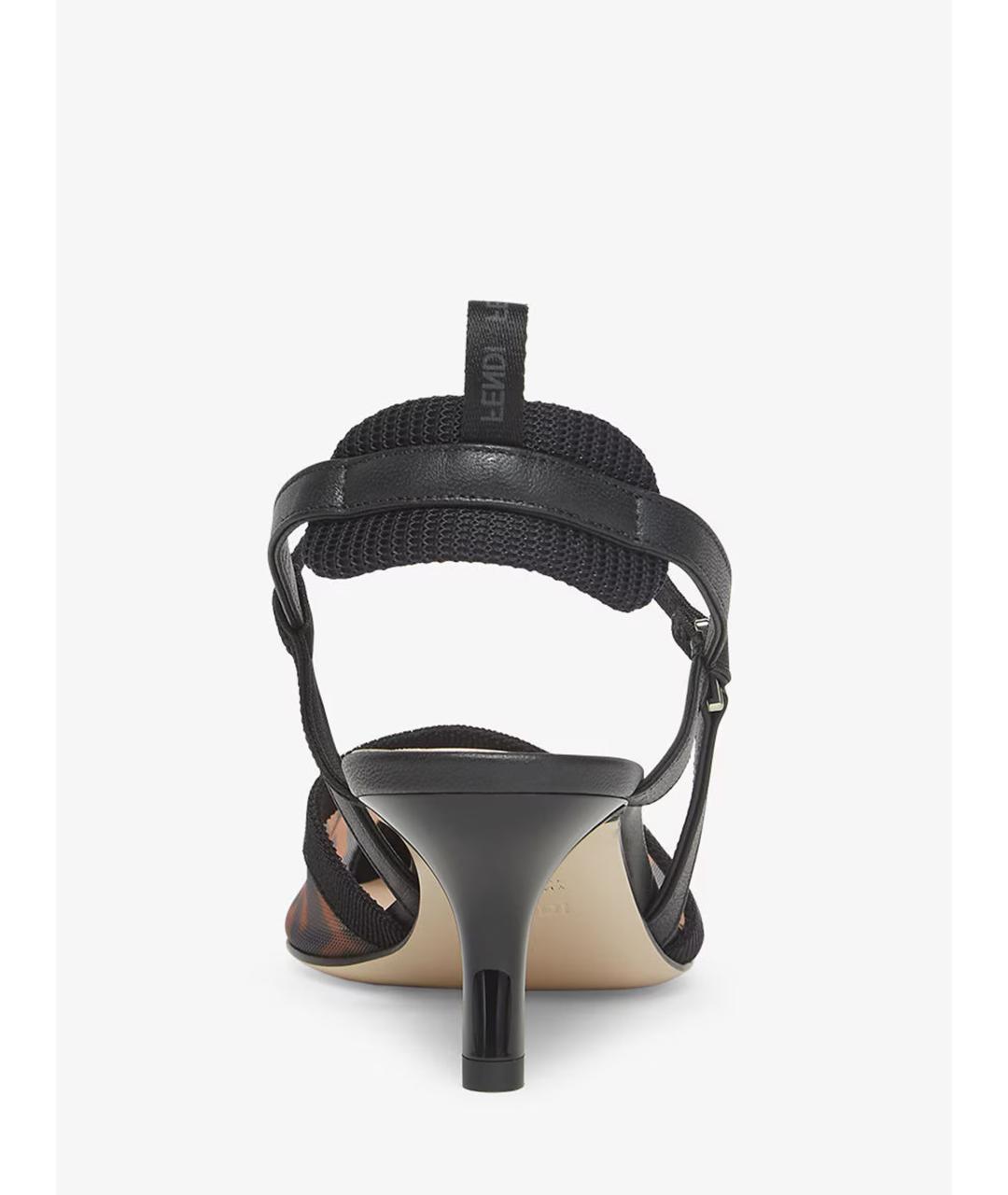 FENDI Коричневые синтетические туфли, фото 3