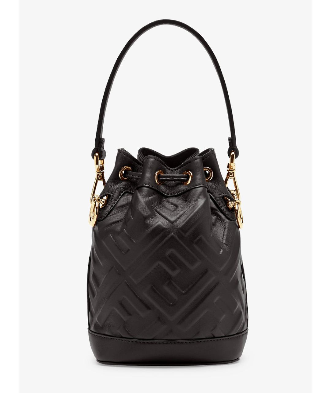 FENDI Черная кожаная сумка тоут, фото 4