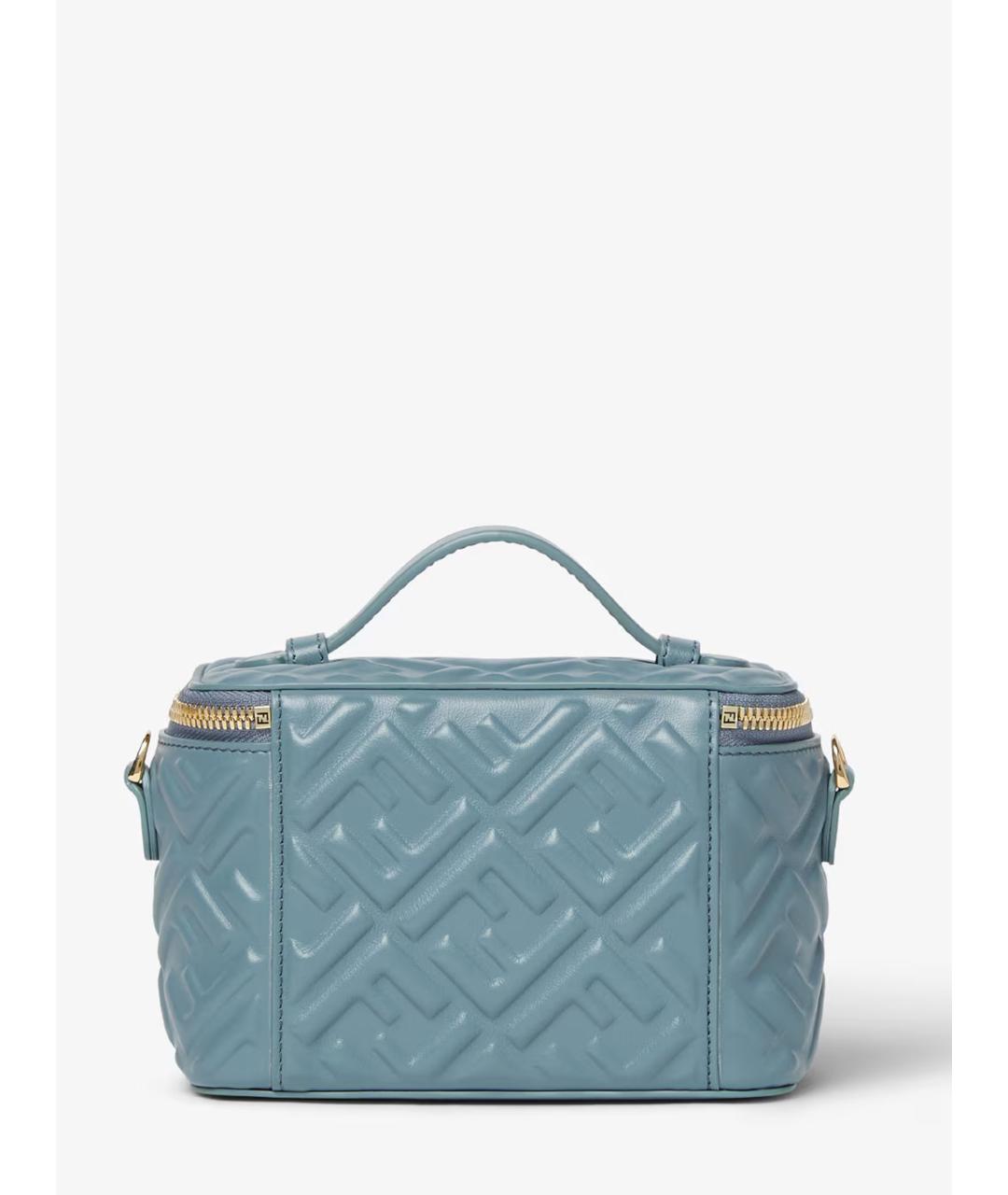 FENDI Голубая кожаная сумка через плечо, фото 4