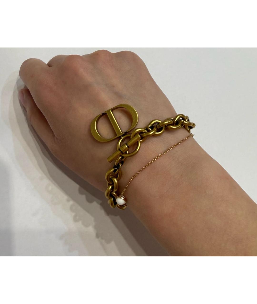 CHRISTIAN DIOR Золотой латунный браслет, фото 2