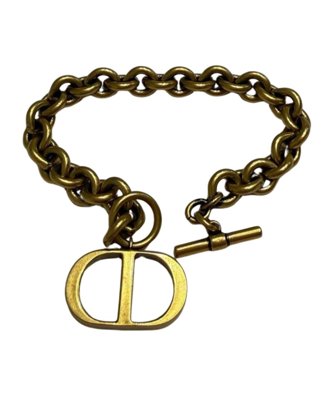 CHRISTIAN DIOR Золотой латунный браслет, фото 1