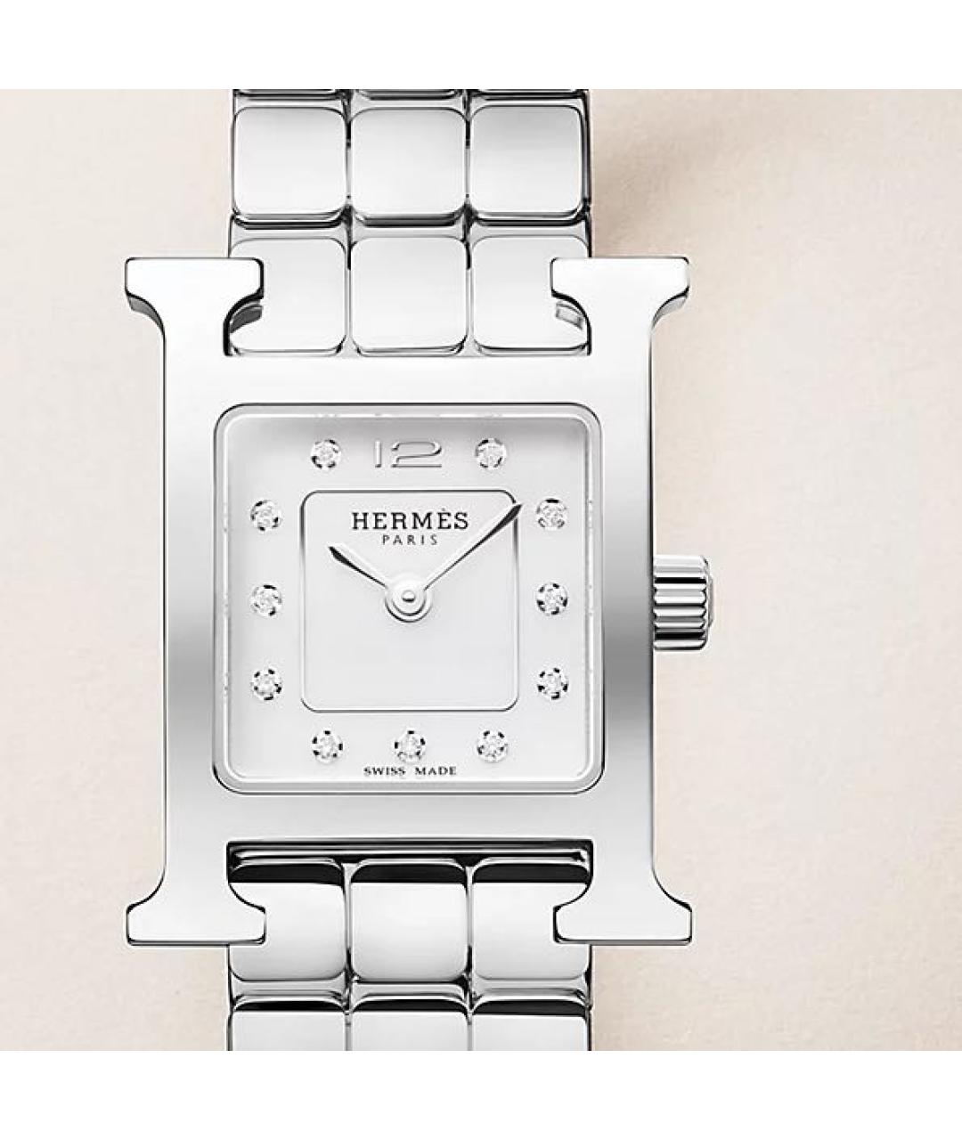 HERMES Серебряные часы из белого золота, фото 2