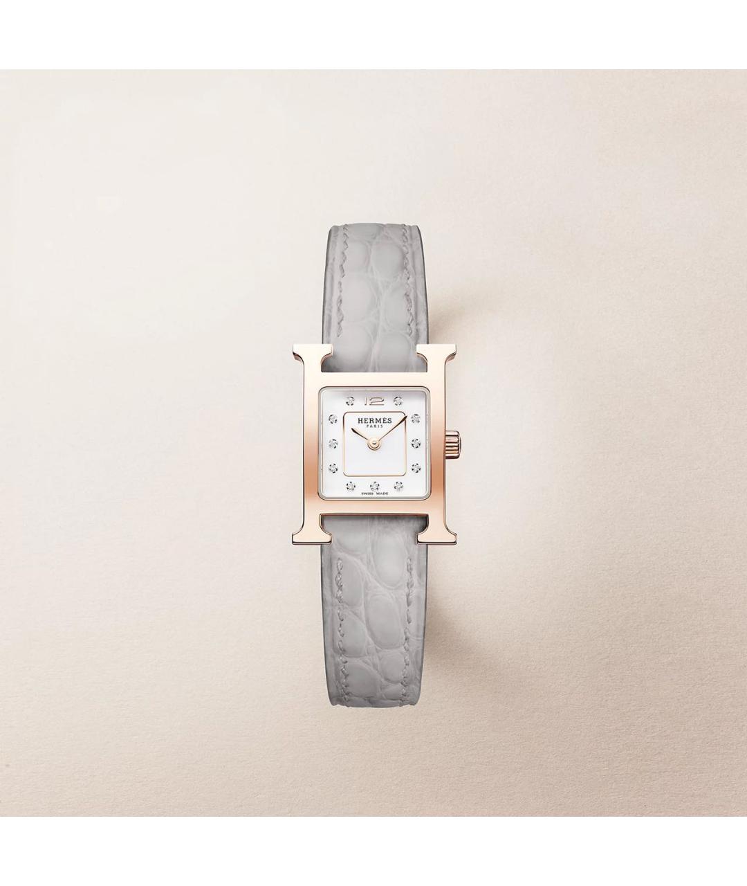 HERMES Бежевые часы из розового золота, фото 3