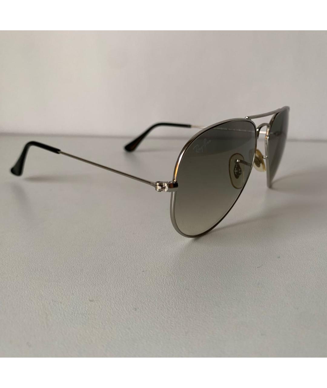 RAY BAN Серые металлические солнцезащитные очки, фото 2
