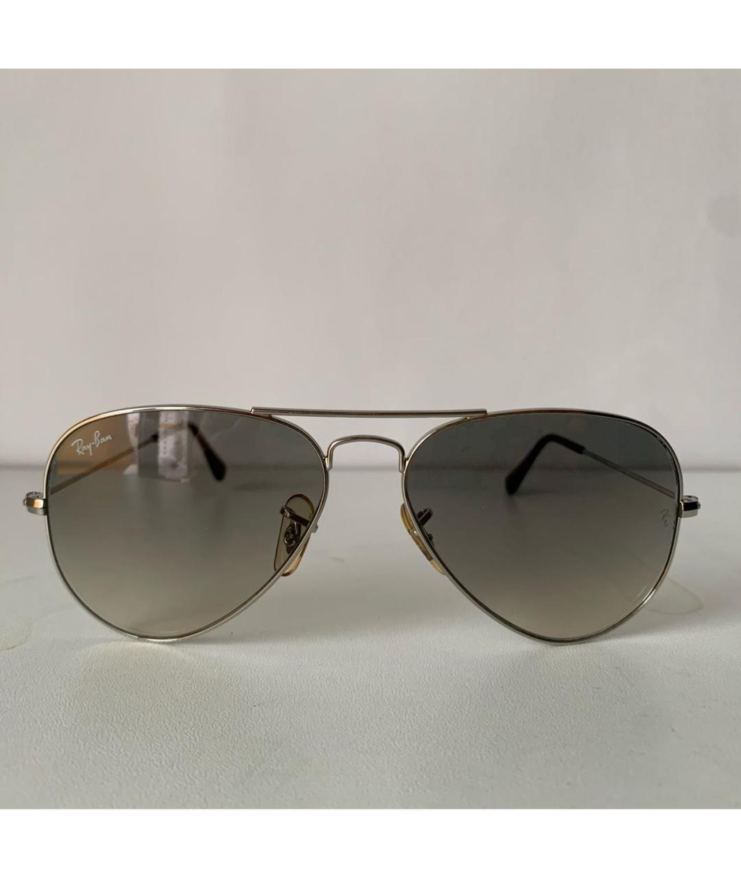 RAY BAN Серые металлические солнцезащитные очки, фото 5