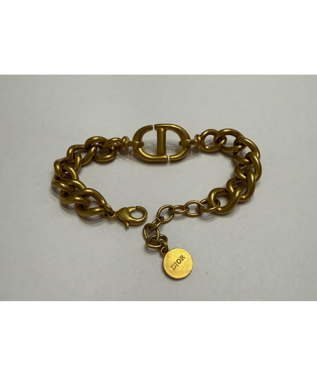 CHRISTIAN DIOR Золотой латунный браслет, фото 7