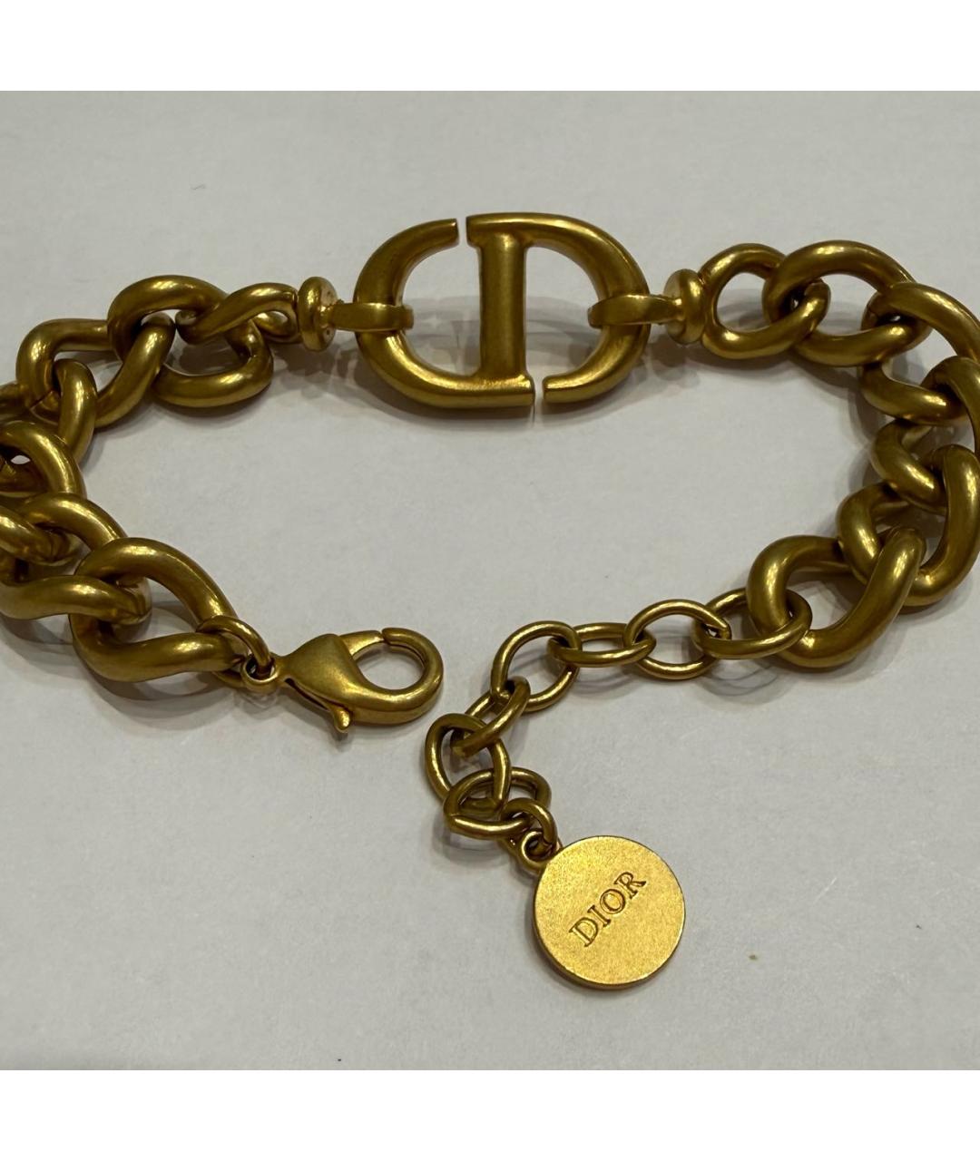 CHRISTIAN DIOR Золотой латунный браслет, фото 6