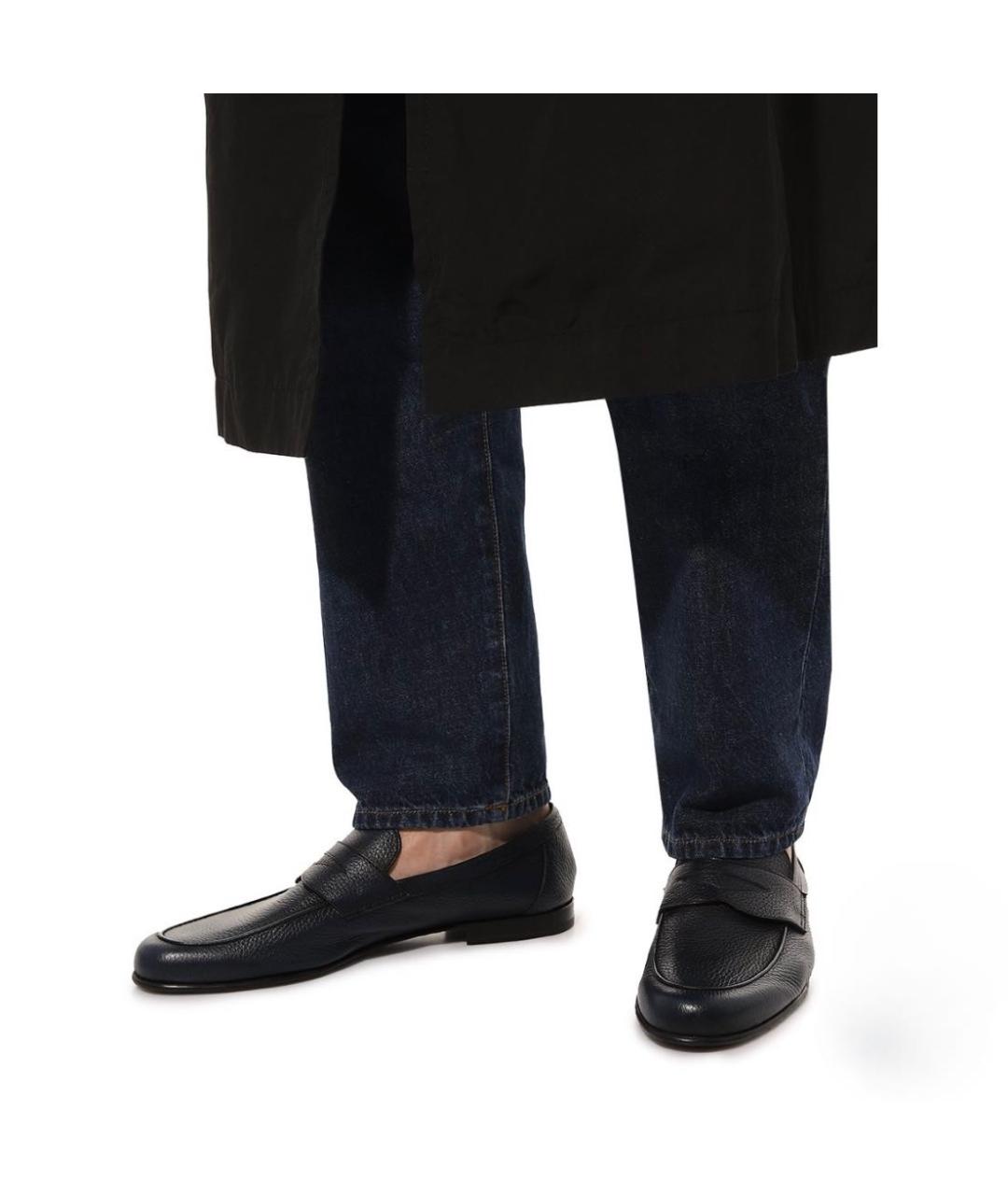 BARRETT Темно-синие кожаные туфли, фото 2