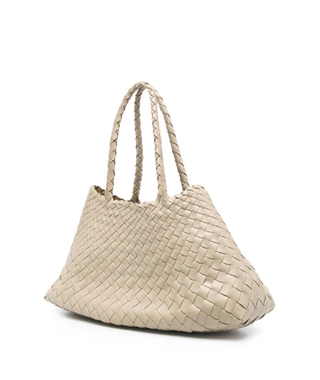 Dragon Diffusion Бежевая пелетеная сумка тоут, фото 3