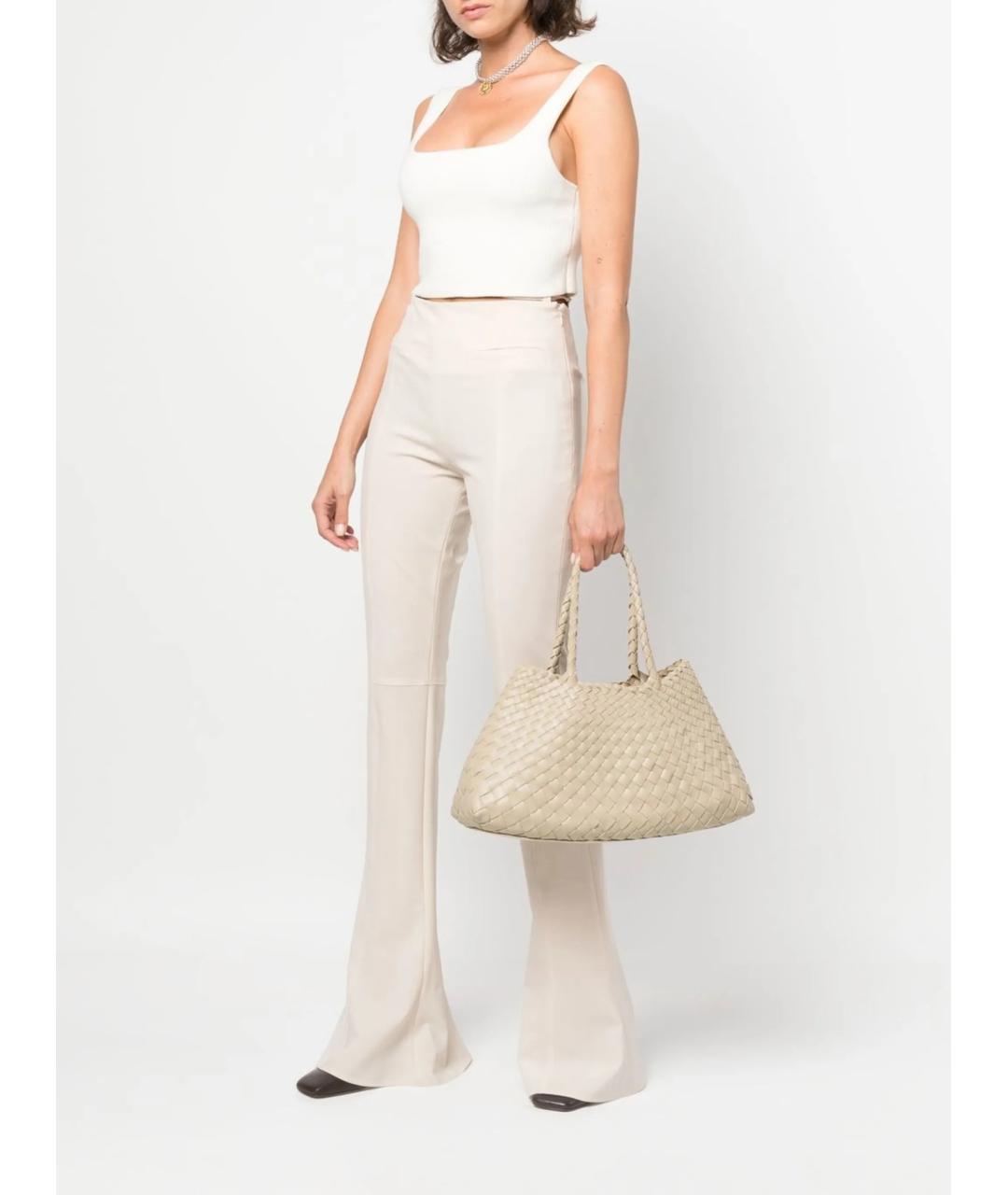 Dragon Diffusion Бежевая пелетеная сумка тоут, фото 2