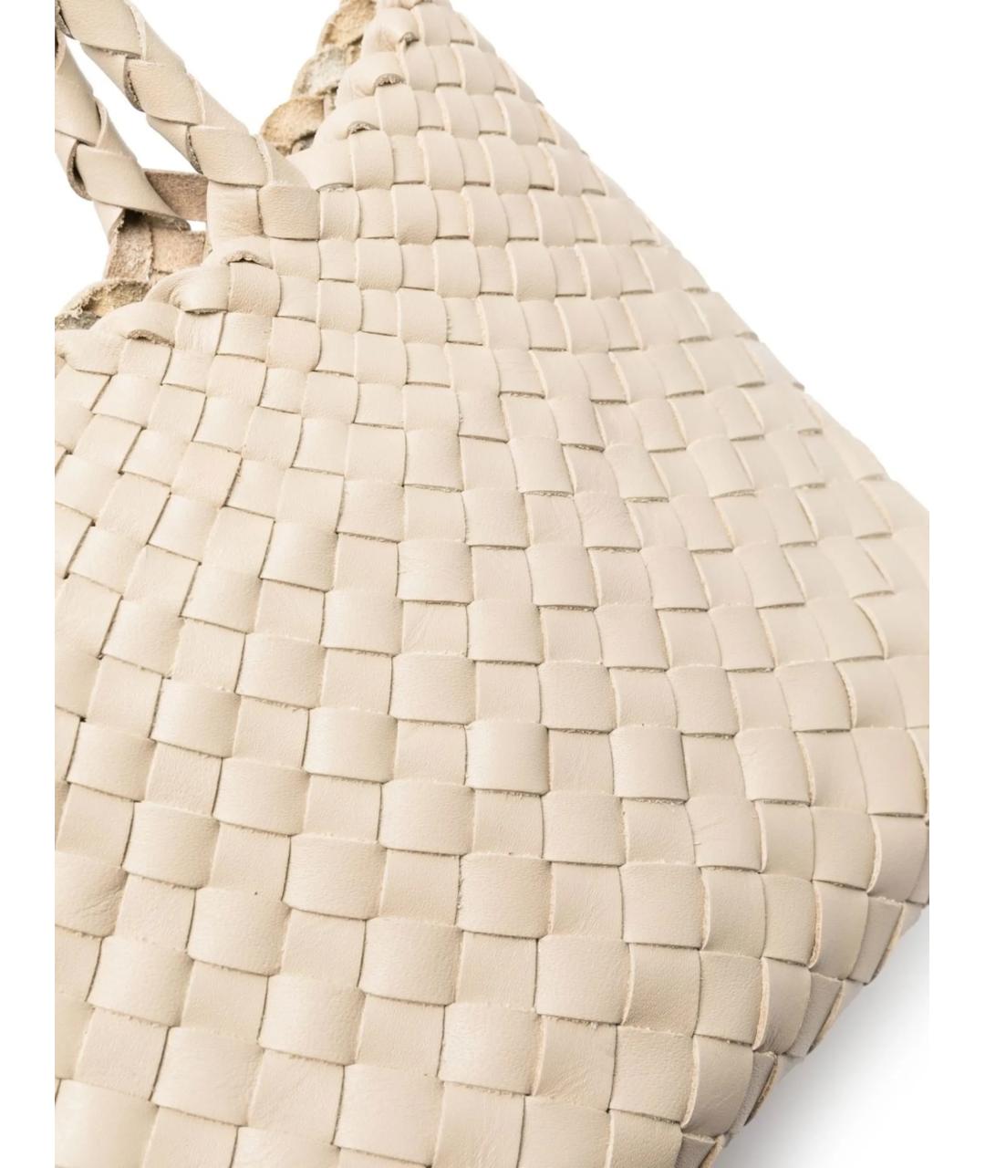 Dragon Diffusion Бежевая пелетеная сумка тоут, фото 4