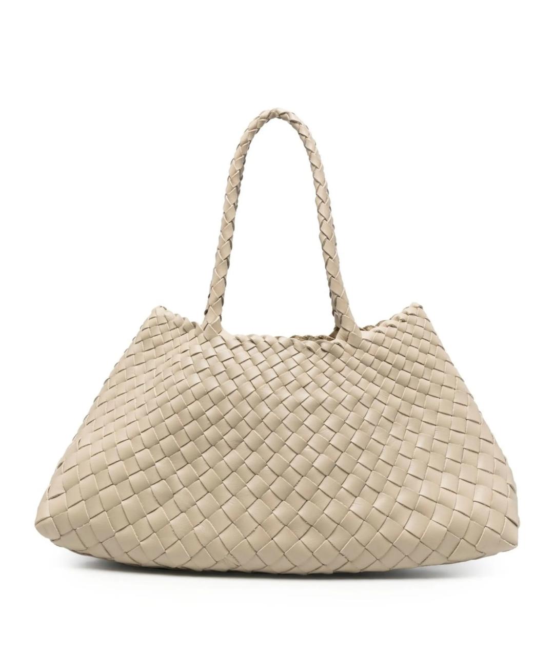 Dragon Diffusion Бежевая пелетеная сумка тоут, фото 1