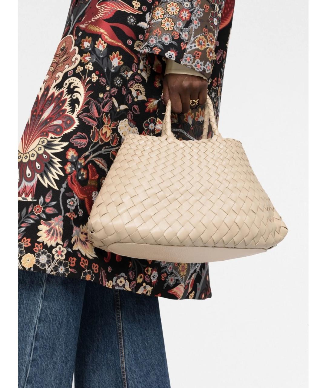 Dragon Diffusion Белая кожаная сумка тоут, фото 3