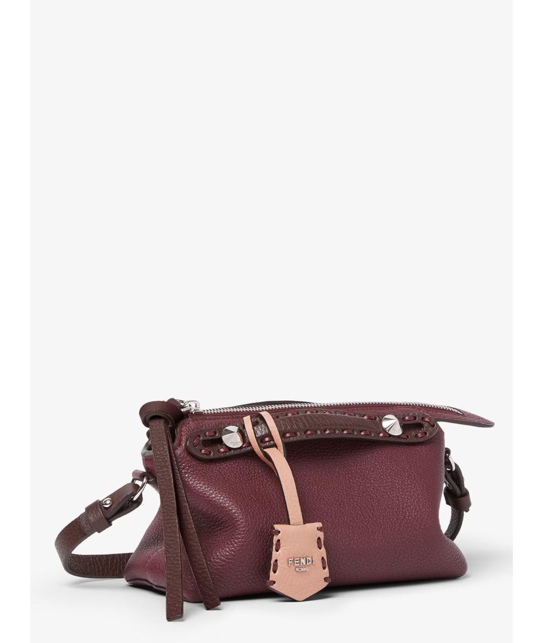 FENDI Красная кожаная сумка через плечо, фото 4