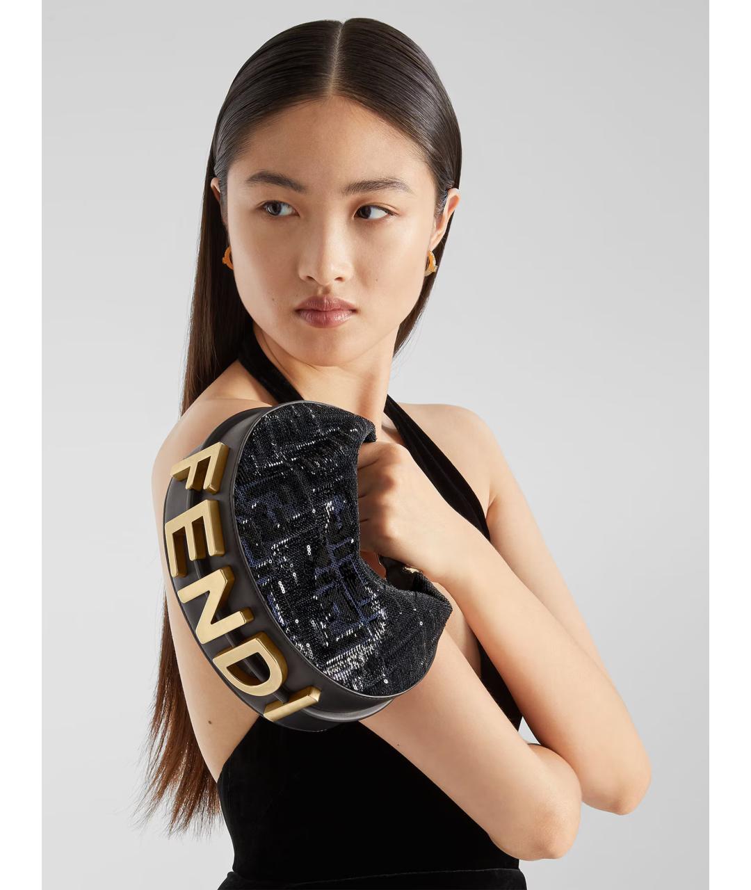 FENDI Синяя сумка с короткими ручками, фото 2