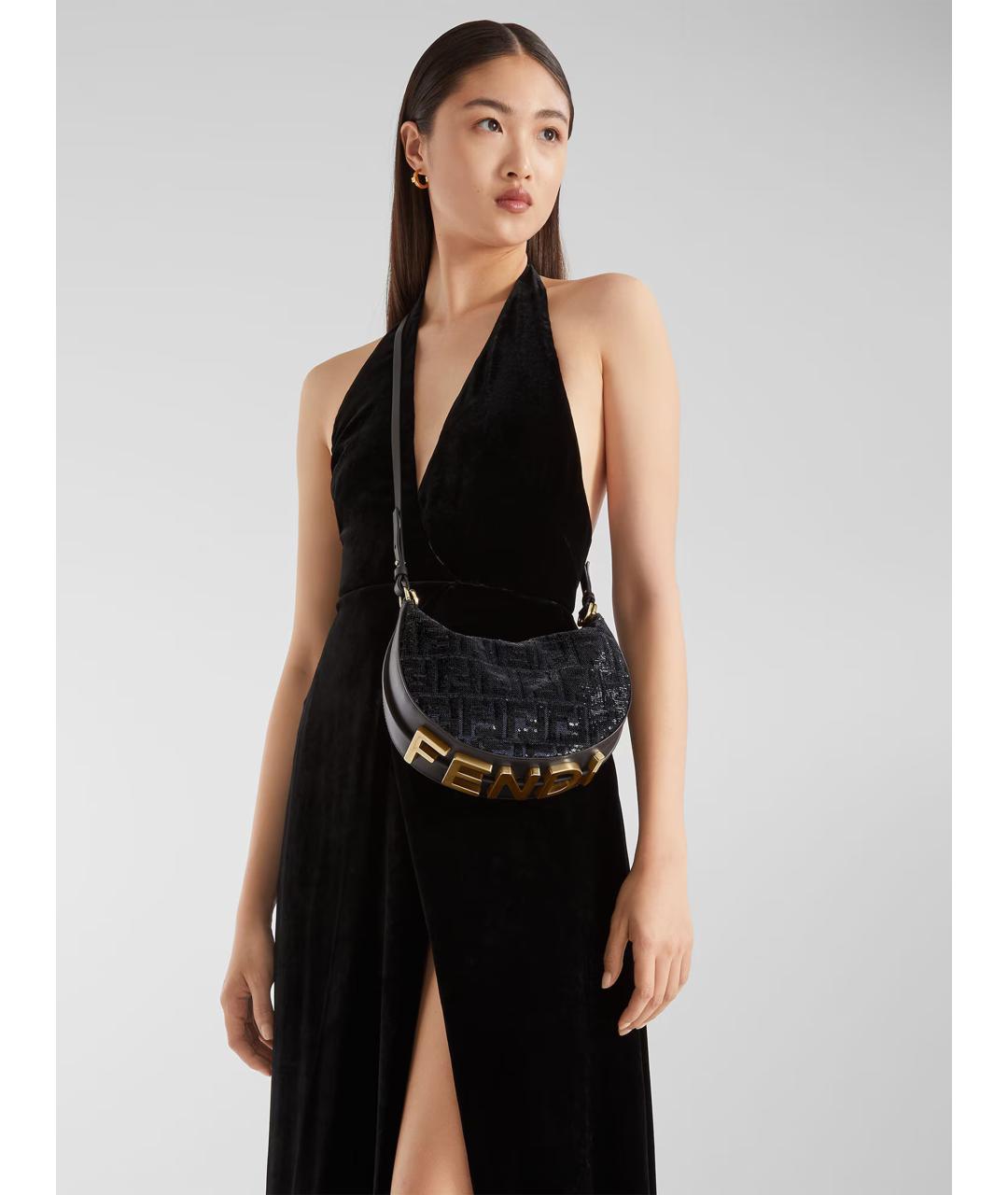 FENDI Синяя сумка с короткими ручками, фото 6