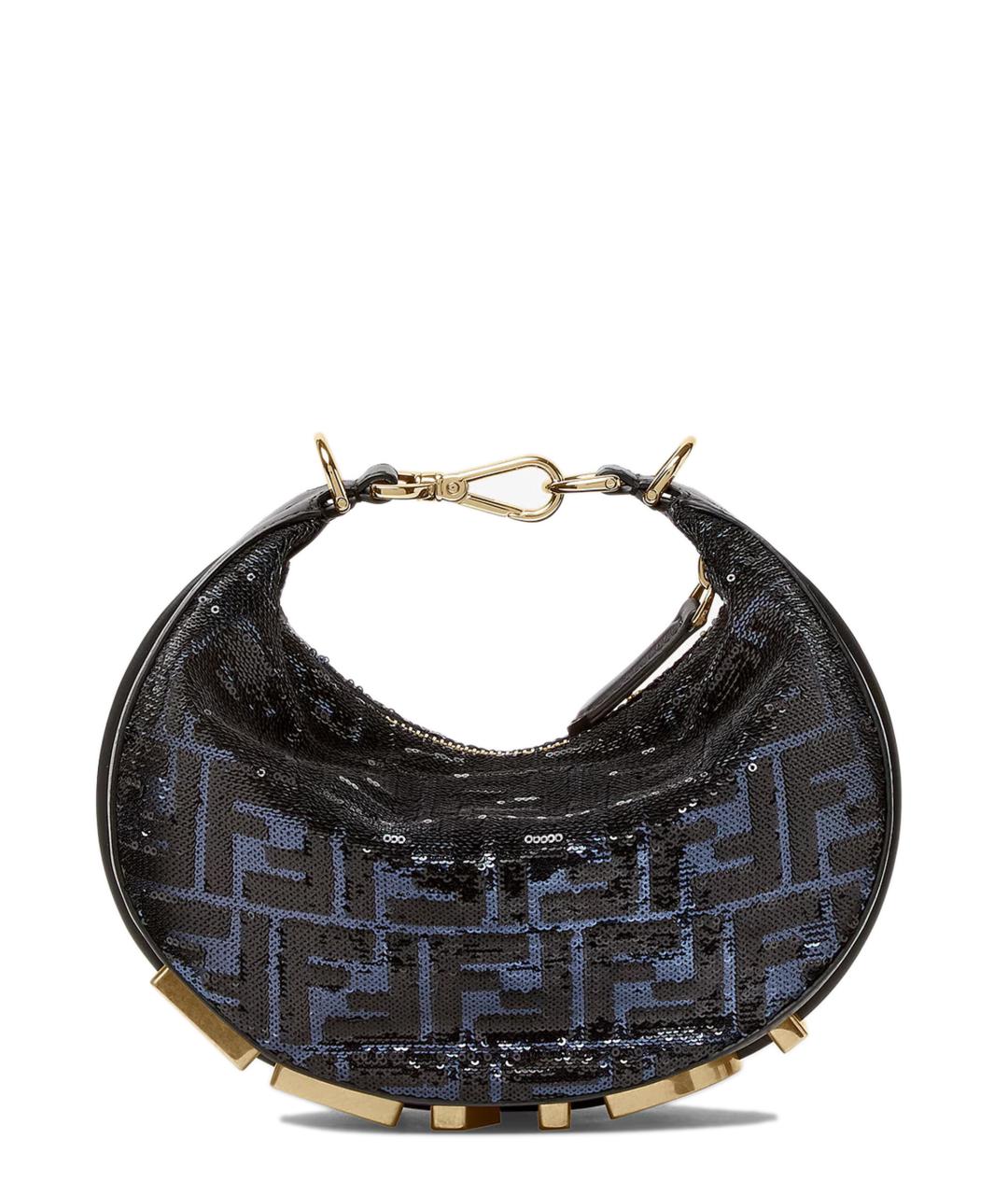 FENDI Синяя сумка с короткими ручками, фото 1