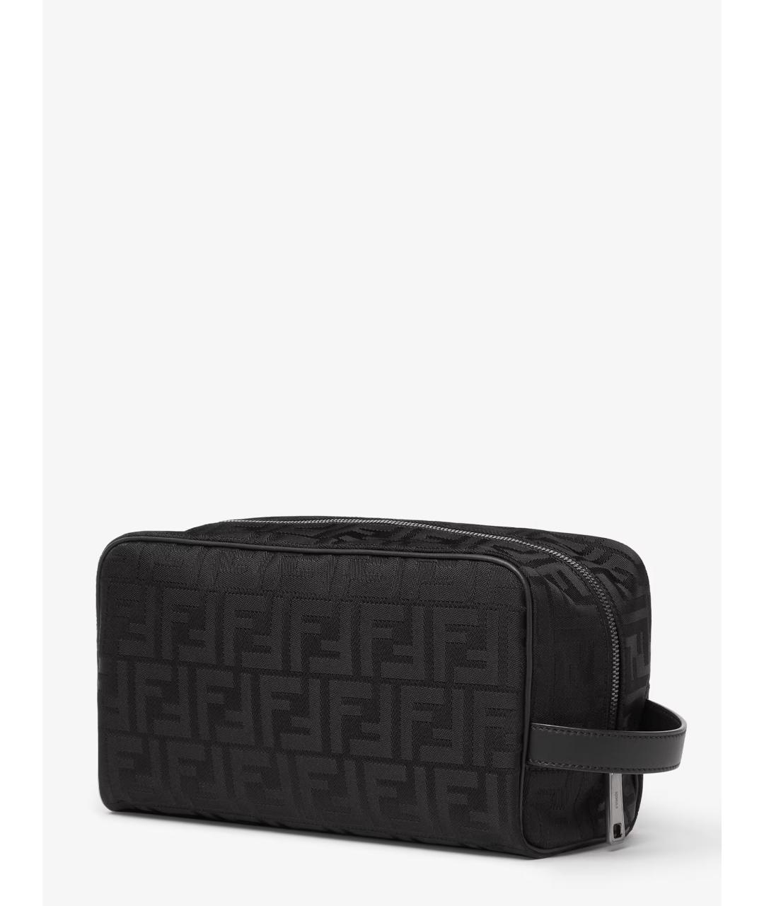 FENDI Черная синтетическая барсетка, фото 2