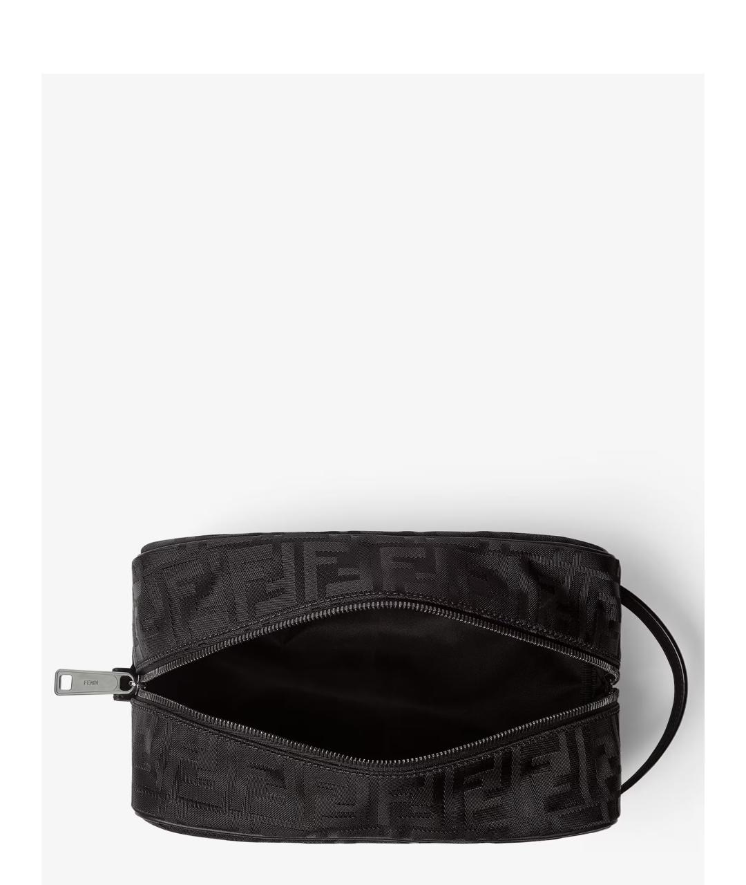 FENDI Черная синтетическая барсетка, фото 3