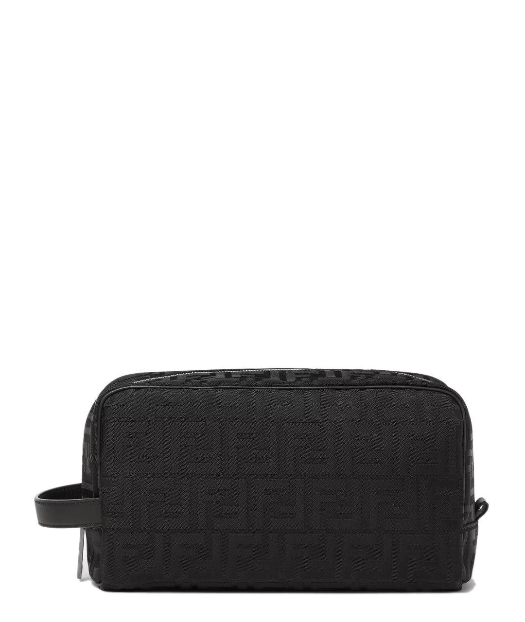 FENDI Черная синтетическая барсетка, фото 1