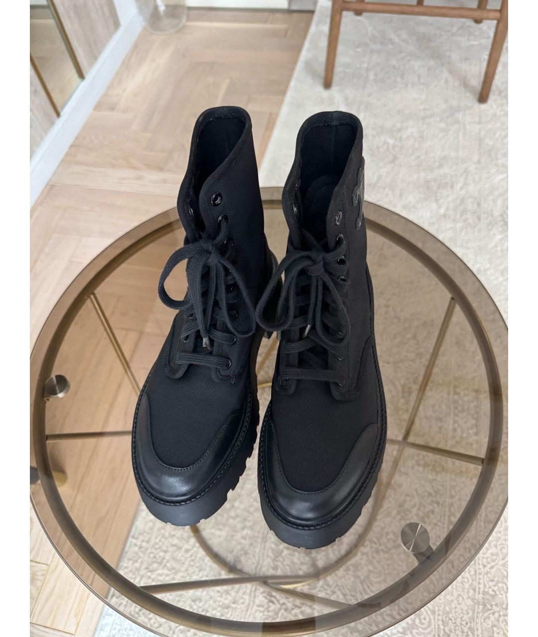 CELINE Черные текстильные ботинки, фото 2